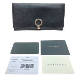 ◎◎ BVLGARI ブルガリ ブルガリ・ブルガリ 長財布 コンチネンタル クリップ 30412 ブラック x シルバー x ブルー Bランク