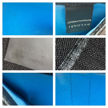  BVLGARI ブルガリ ブルガリ・ブルガリ 長財布 コンチネンタル クリップ 30412 ブラック x シルバー x ブルー