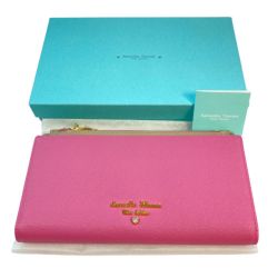 ◎◎ Samantha Thavasa サマンサタバサ 長財布 ピンクベージュ x ベージュ Aランク