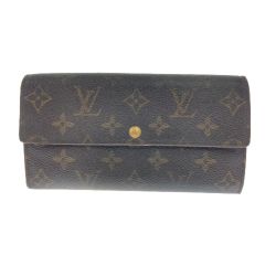 ◎◎ LOUIS VUITTON ルイヴィトン モノグラム ポシェット・ポルト モネ クレディ M61725 ブラウン 長財布 Bランク