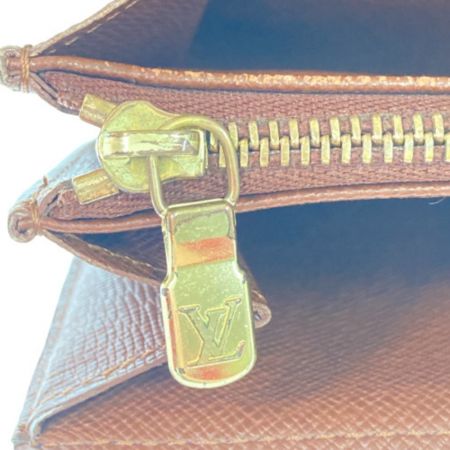  LOUIS VUITTON ルイヴィトン モノグラム ポシェット・ポルト モネ クレディ M61725 ブラウン 長財布