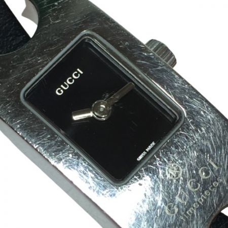  GUCCI グッチ 6100L クォーツ レディース 腕時計 文字盤ブラック 6100L