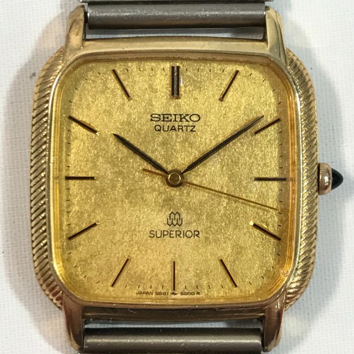 SEIKO セイコー SUPERIOR スーペリア クオーツ 9681-5000 14k/SSケース ベルト社外製 メンズ 腕時計｜中古｜なんでもリサイクルビッグバン