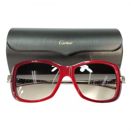  Cartier カルティエ サングラス 135 135 レッド系 フランス製