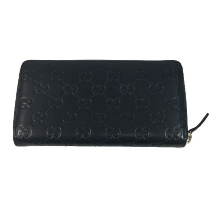 GUCCI グッチ グッチシマ ラウンドファスナー 長財布 307980 ブラック 