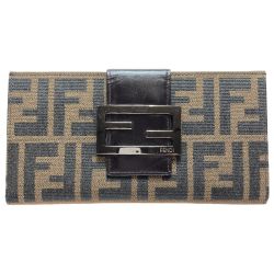 ◎◎ FENDI フェンディ ズッカ 長財布 2368-8M0032/016 ブラウン 長札入れ 2つ折り Bランク