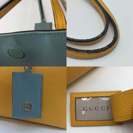  GUCCI グッチ スウィング トートバッグ レザー 黄色　中古品 354408・467891 イエロー シミ　汚れあり