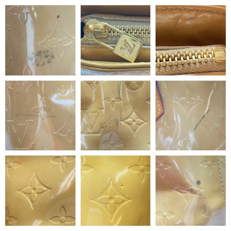  LOUIS VUITTON ルイヴィトン モノグラム・ヴェルニ ヒューストン M91055 イエロー系
