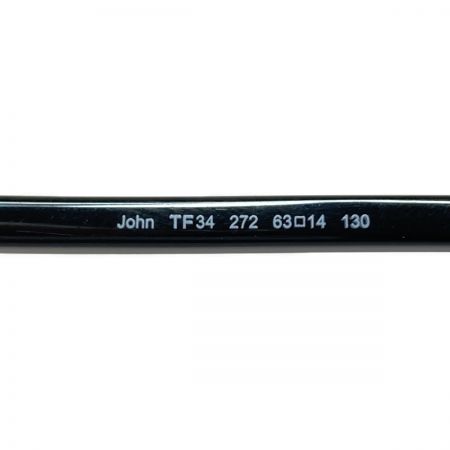  TOM FORD トムフォード サングラス John TF34 ブラック x シルバー 63□14 130 ケース付き