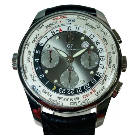  GIRARD PERREGAUX ジラールペルゴ WW.TC フィナンシャル クロノグラフ 自動巻 腕時計 Ref.49805 箱付 箱ダメージ有