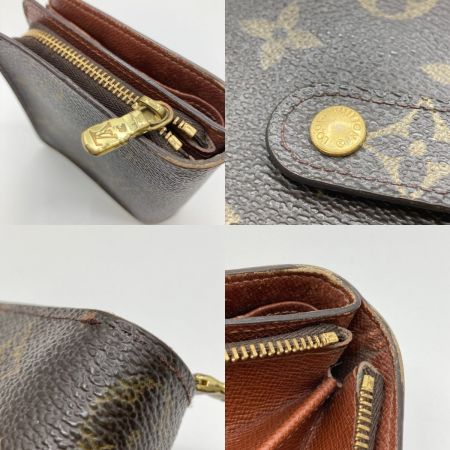  LOUIS VUITTON ルイヴィトン モノグラム コンパクトジップ 財布 2つ折り財布 M61667 ブラウン