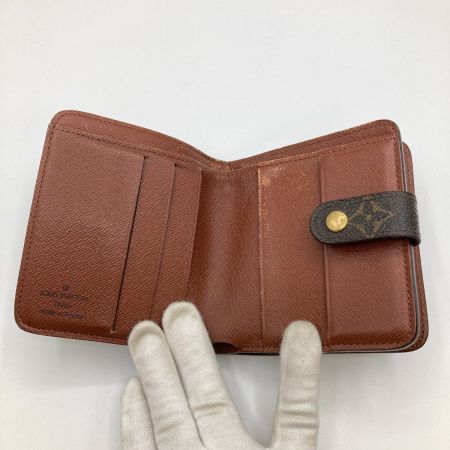  LOUIS VUITTON ルイヴィトン モノグラム コンパクトジップ 財布 2つ折り財布 M61667 ブラウン