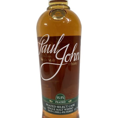  Paul John ポール・ジョン ピーテッド 55.5度 700ml 箱付き インディアン シングルモルトウイスキー インド 未開栓