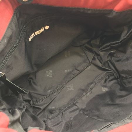  MARY QUANT マリークワント キルティングビッグデイジー2WAYバッグ レッド