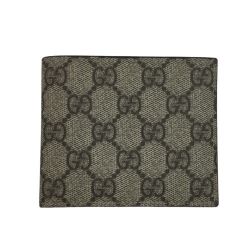 ◎◎ GUCCI グッチ 二つ折り 札入れ GGプラス 118378 ベージュ x ダークブラウン Bランク