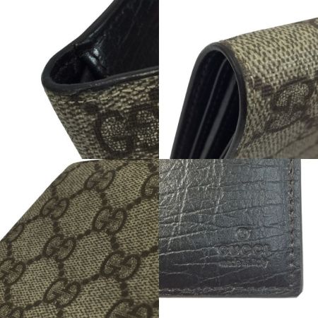  GUCCI グッチ 二つ折り 札入れ GGプラス 118378 ベージュ x ダークブラウン