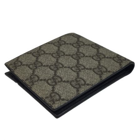  GUCCI グッチ 二つ折り 札入れ GGプラス 118378 ベージュ x ダークブラウン