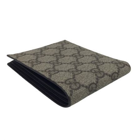  GUCCI グッチ 二つ折り 札入れ GGプラス 118378 ベージュ x ダークブラウン