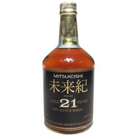 MITSUKOSHI 三越 未来紀 21年 40度 700ml スコッチウイスキー 箱無 未開栓｜中古｜なんでもリサイクルビッグバン