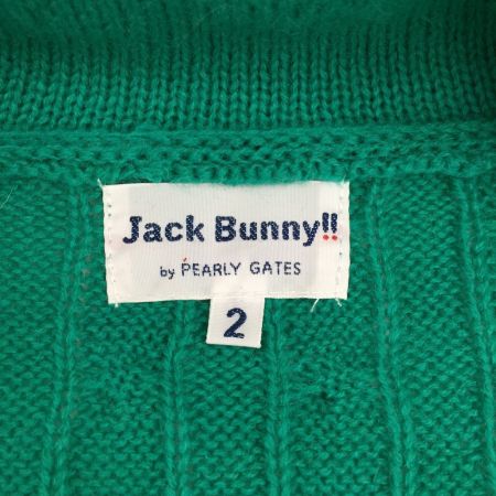  Jack Bunny!! ジャックバニー ニットカーディガン グリーン系 サイズ2(160-168cm) グリーン パーリーゲイツ