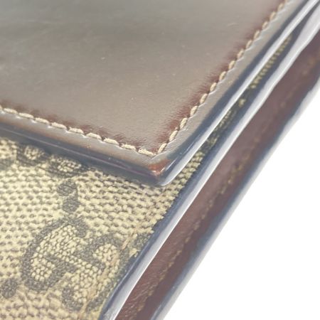  GUCCI グッチ GGスプリーム 410100 ブラウン x グレー x ゴールド 長財布