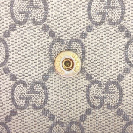  GUCCI グッチ GGスプリーム 410100 ブラウン x グレー x ゴールド 長財布