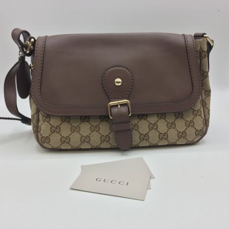 GUCCI グッチ ショルダーバッグ スーキー GGキャンバス キャンバス BRW 茶 308452 ベージュ×ブラウン  中古品｜中古｜なんでもリサイクルビッグバン