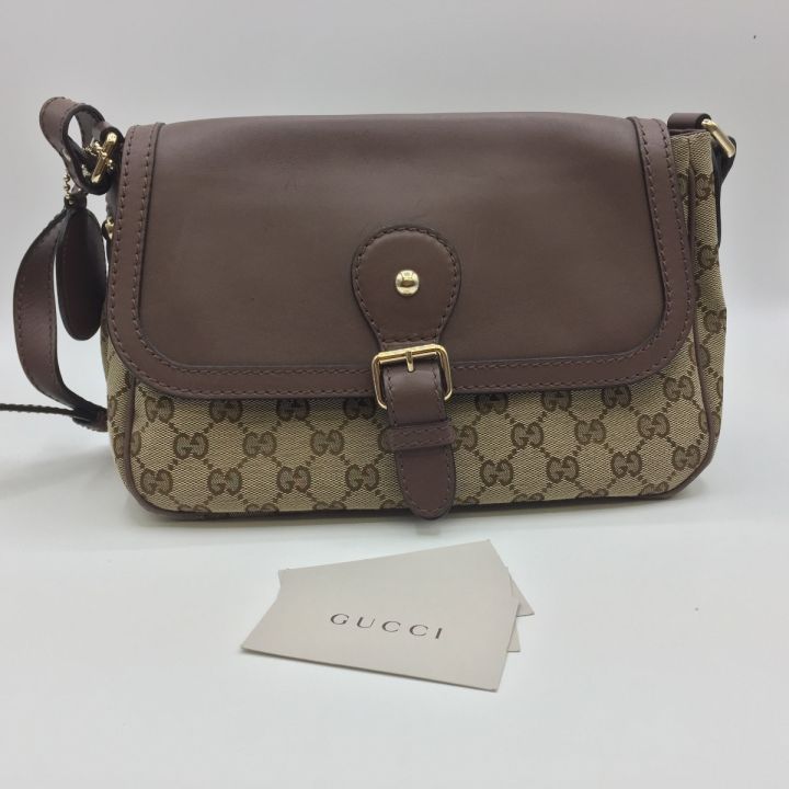 中古】 GUCCI グッチ ショルダーバッグ スーキー GGキャンバス キャンバス BRW 茶 308452 ベージュ×ブラウン  中古品｜総合リサイクルショップ なんでもリサイクルビッグバン オンラインストア