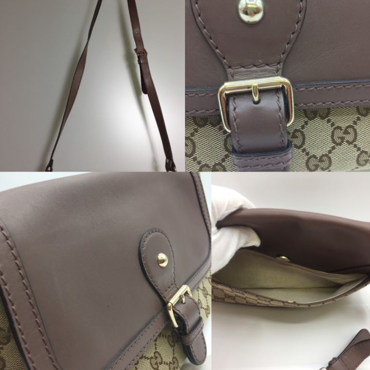 GUCCI グッチ ショルダーバッグ スーキー GGキャンバス キャンバス BRW 茶 308452 ベージュ×ブラウン  中古品｜中古｜なんでもリサイクルビッグバン