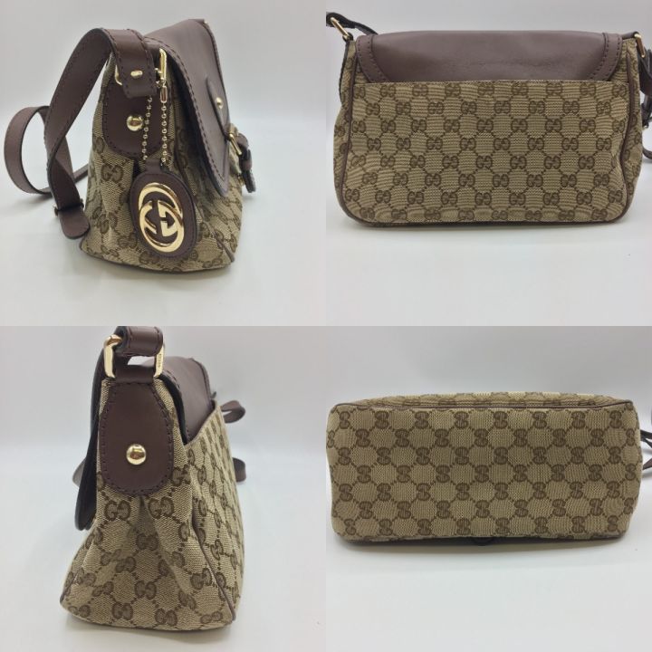 GUCCI グッチ ショルダーバッグ スーキー GGキャンバス キャンバス BRW 茶 308452 ベージュ×ブラウン  中古品｜中古｜なんでもリサイクルビッグバン