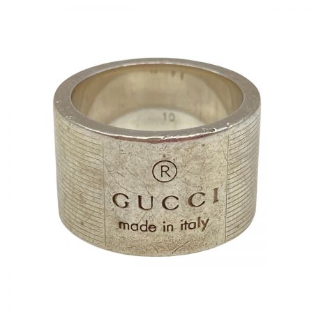  GUCCI グッチ ロゴリング 10号 SILVER925 箱・布袋付 163197 指輪