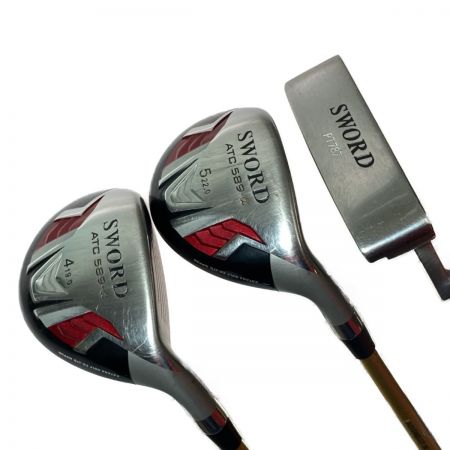  sword SWORD ATC 589α 1.3.5W 4.5UT 6-9.P.A.S PT 13本 ゴルフセット キャディバッグ無し