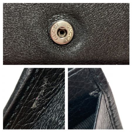  GUCCI グッチ 名刺入れ 212175 203437 ブラック x シルバー カード入れ カードケース