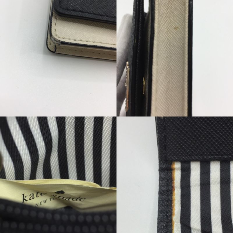 中古】 Kate Spade ケイトスペード 二つ折り財布 レザー ケース