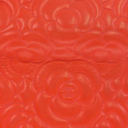  CHANEL シャネル カメリア 長財布 A82283 レッド x シルバー