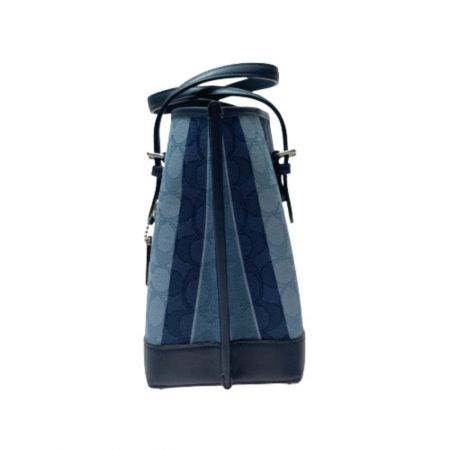  COACH コーチ 2wayバッグ シグネチャー ストライプ C8416 ネイビー ハンドバッグ ショルダーバッグ トート