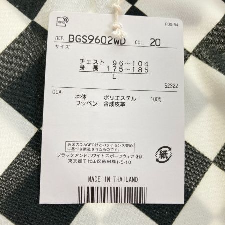  black&white ブラックアンドホワイト ゴルフウエア Lサイズ BGS9602WD ブラック x ホワイト 20 半袖 ポロシャツ