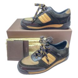 ◎◎ LOUIS VUITTON ルイヴィトン スニーカー サイズ7 1/2 約26.5cm G0 1012 ブラウン 箱付き 靴 Bランク