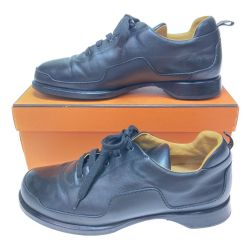 ◎◎ HERMES エルメス シューズ 41 1/2 約26.5cm ブラック x ブラウン 箱付き 靴 Bランク