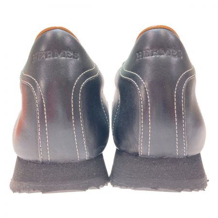  HERMES エルメス シューズ 41 1/2 約26.5cm ブラック x ブラウン 箱付き 靴