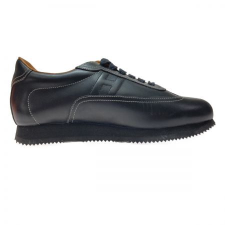  HERMES エルメス シューズ 41 1/2 約26.5cm ブラック x ブラウン 箱付き 靴