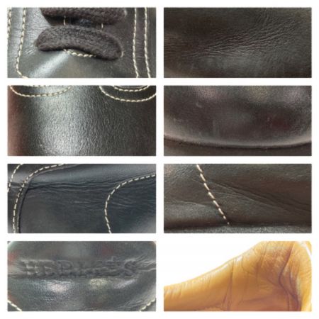  HERMES エルメス シューズ 41 1/2 約26.5cm ブラック x ブラウン 箱付き 靴