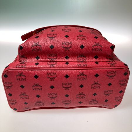  MCM エムシーエム ロゴグラム スタッズ ヴィセトス リュック サーモンピンク