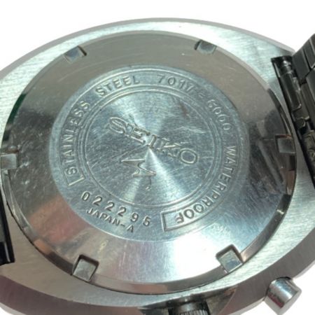  SEIKO セイコー 5 SPORTS Speed-Timer スピードタイマー 7017-6000 ブラック 腕時計 自動巻き 現状渡し