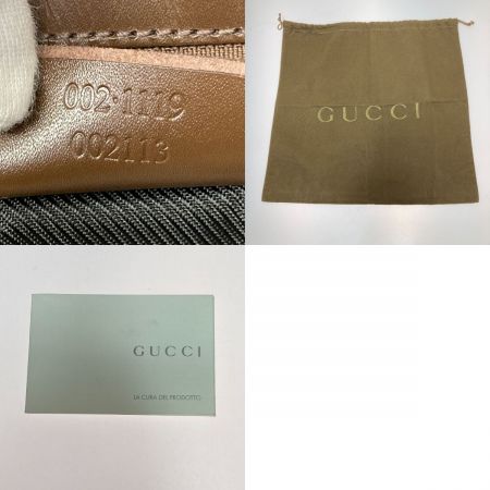  GUCCI グッチ GGキャンバス×レザー トートバッグ ハンドバッグ  002･1119 ブラウン