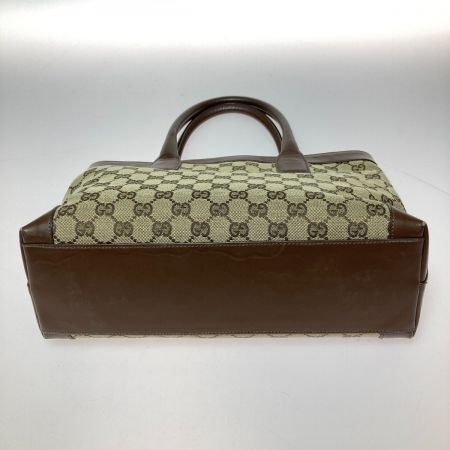  GUCCI グッチ GGキャンバス×レザー トートバッグ ハンドバッグ  002･1119 ブラウン