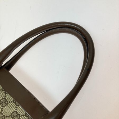  GUCCI グッチ GGキャンバス×レザー トートバッグ ハンドバッグ  002･1119 ブラウン