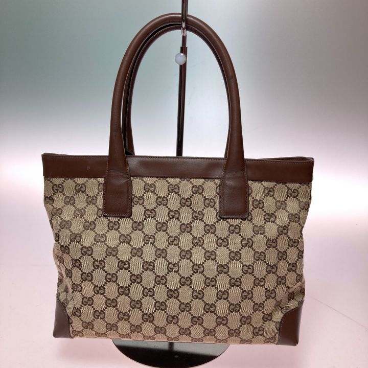 GUCCI グッチ GGキャンバス×レザー トートバッグ ハンドバッグ 002・1119 ブラウン｜中古｜なんでもリサイクルビッグバン