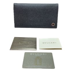 ◎◎ BVLGARI ブルガリ ブルガリ・ブルガリ 長財布 30398 ブラック x シルバー x ブルー Aランク