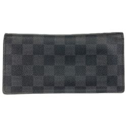◎◎ LOUIS VUITTON ルイヴィトン ダミエ・グラフィット ポルトフォイユ・ブラザ N62665 ブラック 長財布 二つ折り Bランク